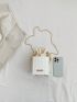 Mini Box Bag Drawstring Chain Strap