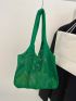 Medium Crochet Bag Hollow Out Design Green
