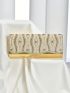 Flap Square Bag Rhinestone Decor Glamorous
