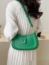 Medium Hobo Bag Solid Green Minimalist