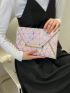 Geometric Pattern Envelope Bag Medium Flap