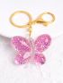 Butterfly Design Bag Charm Sequin Decor