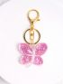 Butterfly Design Bag Charm Sequin Decor