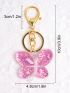 Butterfly Design Bag Charm Sequin Decor