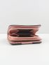 PU Small Wallet Cat & Fish Pattern Letter Graphic Multi-function