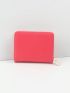 PU Small Wallet Cat & Fish Pattern Letter Graphic Multi-function