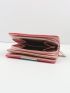 PU Small Wallet Cat & Fish Pattern Letter Graphic Multi-function