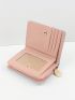 PU Small Wallet Cat & Fish Pattern Letter Graphic Multi-function
