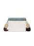 Mini Flap Square Bag Embroidered Detail Chain & Letter Patch Decor