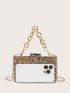 Mini Box Bag Sequin Decor Chain Strap