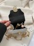 Mini Square Bag Twist Lock Chain Strap