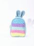 Mini Novelty Bag Cartoon Rabbit Design Colorblock PU