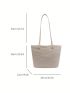 Medium Straw Bag Double Handle Vacation Style