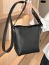 Mini Bucket Bag Letter Embossed