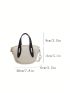 Mini Satchel Bag Double Handle Two Tone