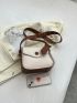 Mini Square Bag Solid Color Letter Embossed Detail