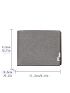Gray Small Wallet Fold Over Canvas