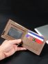 Gray Small Wallet Fold Over Canvas