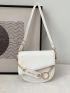 Mini Saddle Bag Solid Color Flap