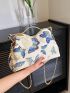 Medium Square Bag Butterfly Pattern Chain Strap