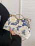 Medium Square Bag Butterfly Pattern Chain Strap