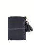 Letter Detail Small Wallet Tassel Decor
