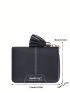 Letter Detail Small Wallet Tassel Decor