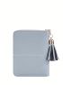 Letter Detail Small Wallet Tassel Decor