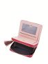 Letter Detail Small Wallet Tassel Decor