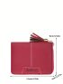 Letter Detail Small Wallet Tassel Decor