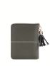 Letter Detail Small Wallet Tassel Decor