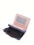 Letter Detail Small Wallet Tassel Decor