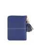 Letter Detail Small Wallet Tassel Decor