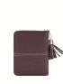 Letter Detail Small Wallet Tassel Decor