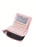Letter Detail Small Wallet Tassel Decor
