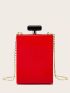 Mini Box Bag Color Block Chain PMMA