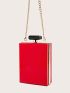 Mini Box Bag Color Block Chain PMMA