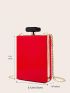 Mini Box Bag Color Block Chain PMMA