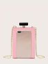 Mini Box Bag Color Block Chain PMMA