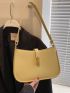 Metal Decor Hobo Bag PU