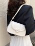 Small Shoulder Bag Solid Color Flap