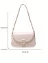 Small Shoulder Bag Solid Color Flap
