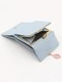 Green Small Wallet Leaf Decor Credit Card Holder For Daily