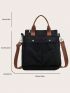 Two Tone Top Handle Bag Small Double Handle