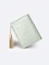 Crocodile Embossed Small Wallet Tassel Decor