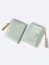 Crocodile Embossed Small Wallet Tassel Decor