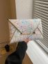 Geometric Pattern Envelope Bag Medium Flap