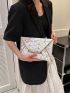 Geometric Pattern Envelope Bag Medium Flap