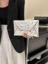 Geometric Pattern Envelope Bag Medium Flap