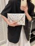 Geometric Pattern Envelope Bag Medium Flap